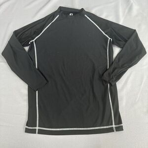 FootJoy FJ Thermal Base Layer Men's Large Black  Pullover Raglan Sleeve‎ Golf